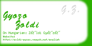 gyozo zoldi business card